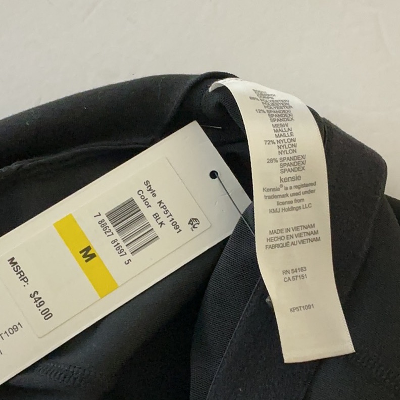 Kensie Women’s Black Workout Tank Top Racerback Shelf Bra Size M Nwt — image 7 of 7